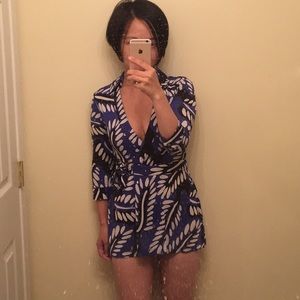 Dvf silk romper size 2